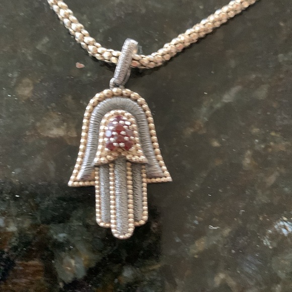 Itaor gold plated Sterling chain with Hamsa pendant - Picture 2 of 5